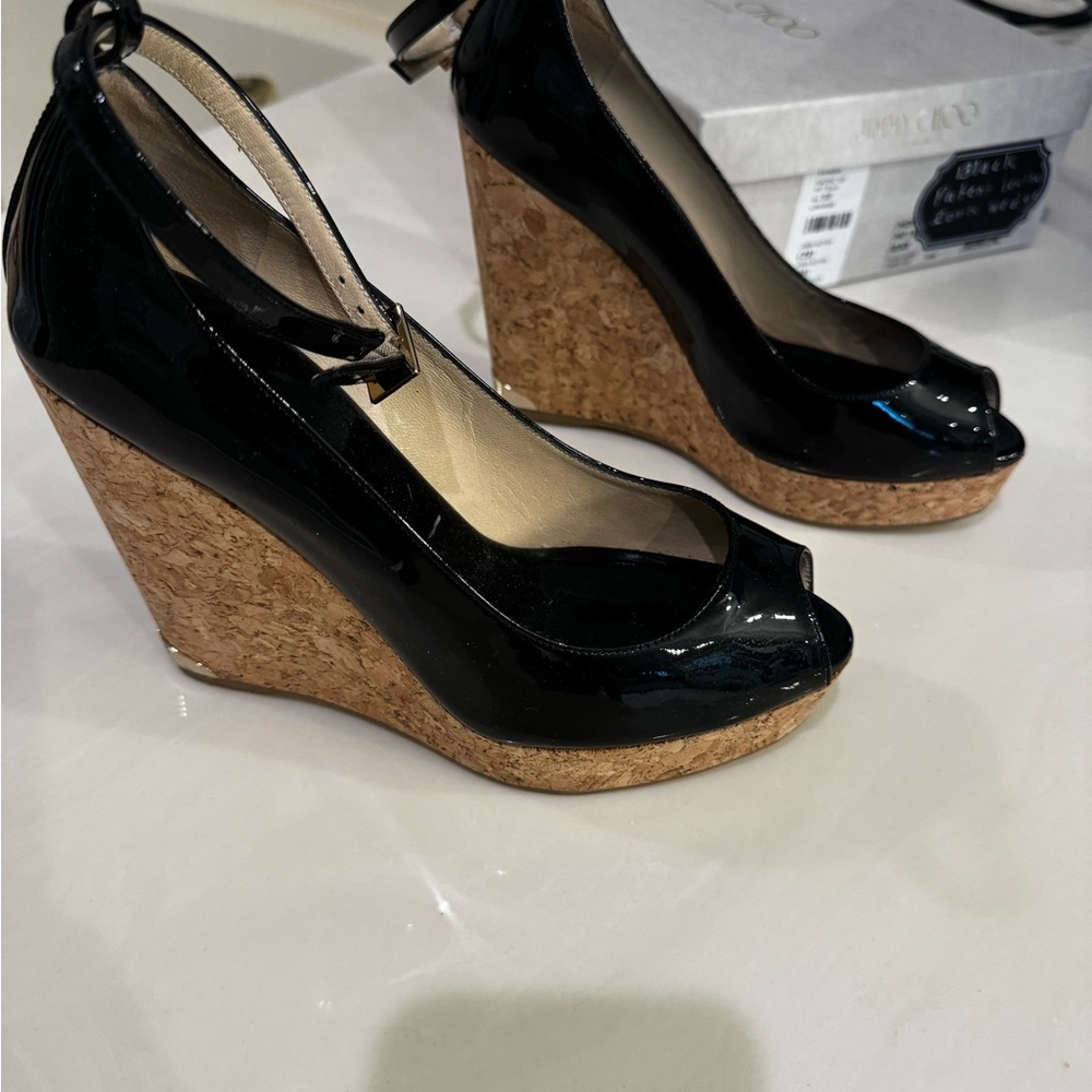 Black Jimmy Choo Women's Wedge Shoes
